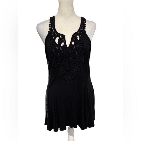 Harley-Davidson Women's Black Crochet w/ Netting Detail Top EXCELLENT CONDITION - Picture 3 of 14